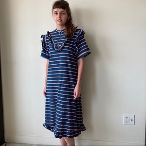 Stylenanda maxi ruffle t shirt dress